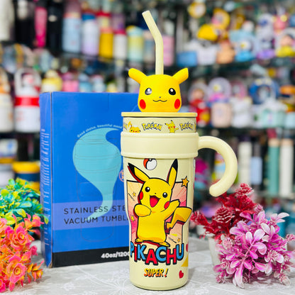 1200ml Leak-Proof Stainless Steel Character Tumbler with Handle