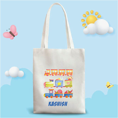 Personalized Washable White Laminated Tote Bag
