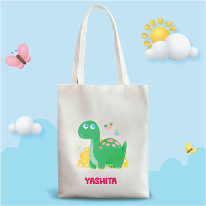 Personalized Washable White Laminated Tote Bag