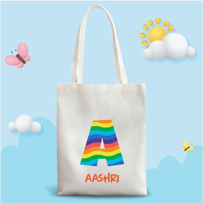 Personalized Washable White Laminated Tote Bag