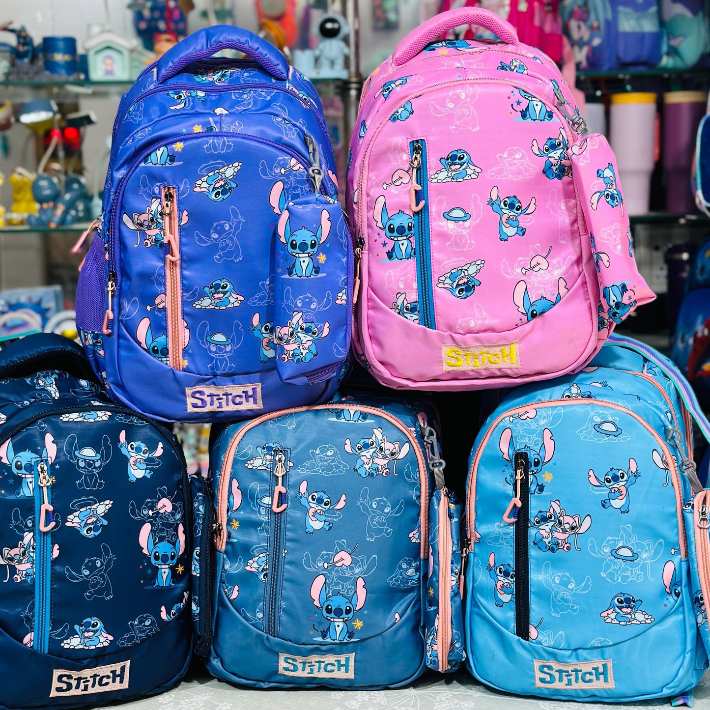 Stitch 16-Inch Premium Quad-Zipper Backpack