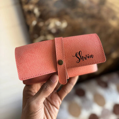 Personalized Leather Sunglass Holder
