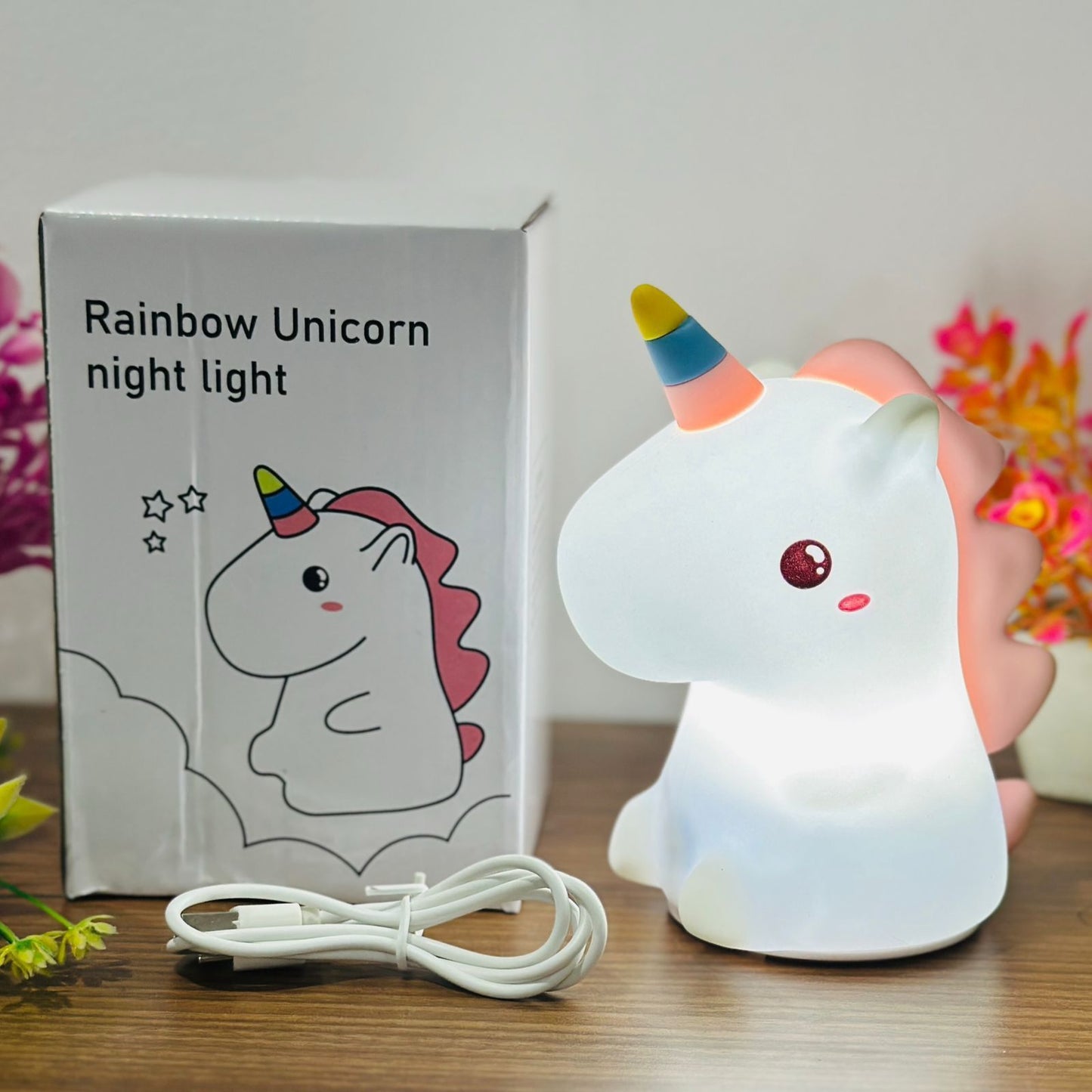 Squeezable Unicorn Silicone Night Lamp