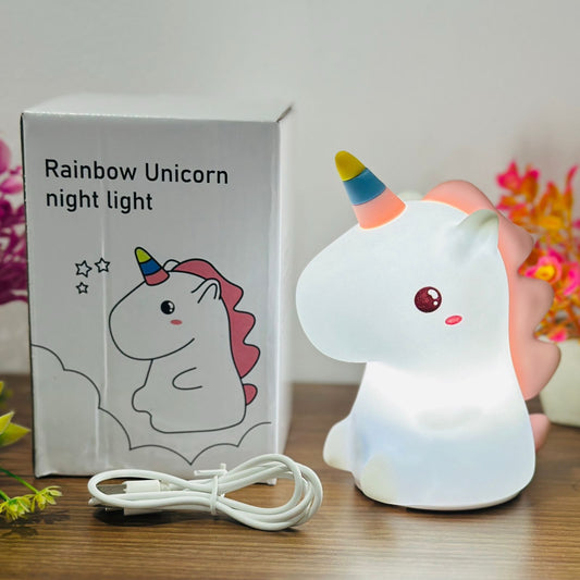 Squeezable Unicorn Silicone Night Lamp