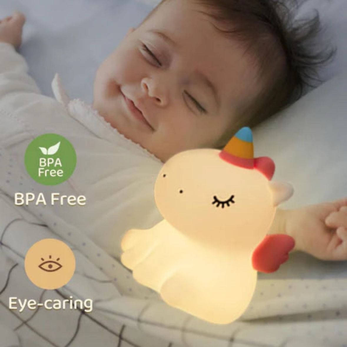 Squeezable Unicorn Silicone Night Lamp