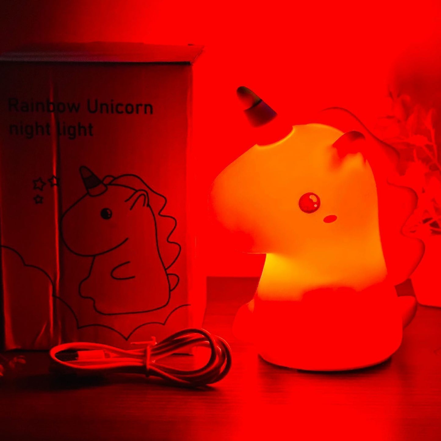 Squeezable Unicorn Silicone Night Lamp