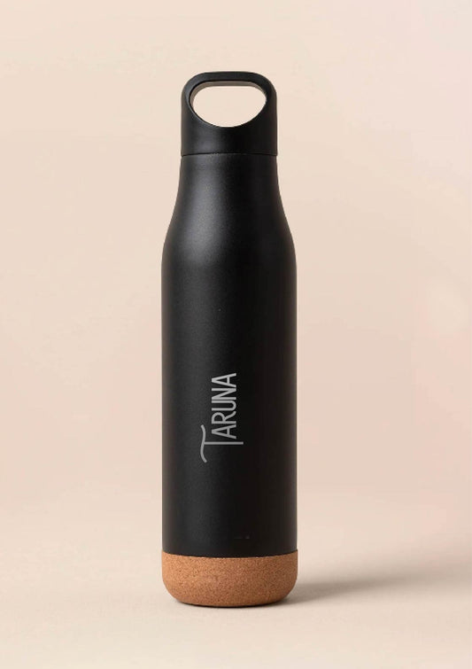 Personalized Matte Stainless Steel Thermo Bottle with Cork Base