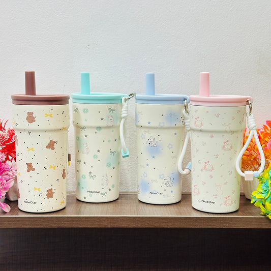 500ml Insulated Pastel Stainless Steel Tumbler with Keychain