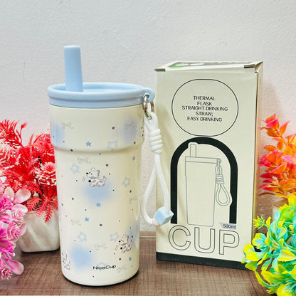 500ml Insulated Pastel Stainless Steel Tumbler with Keychain
