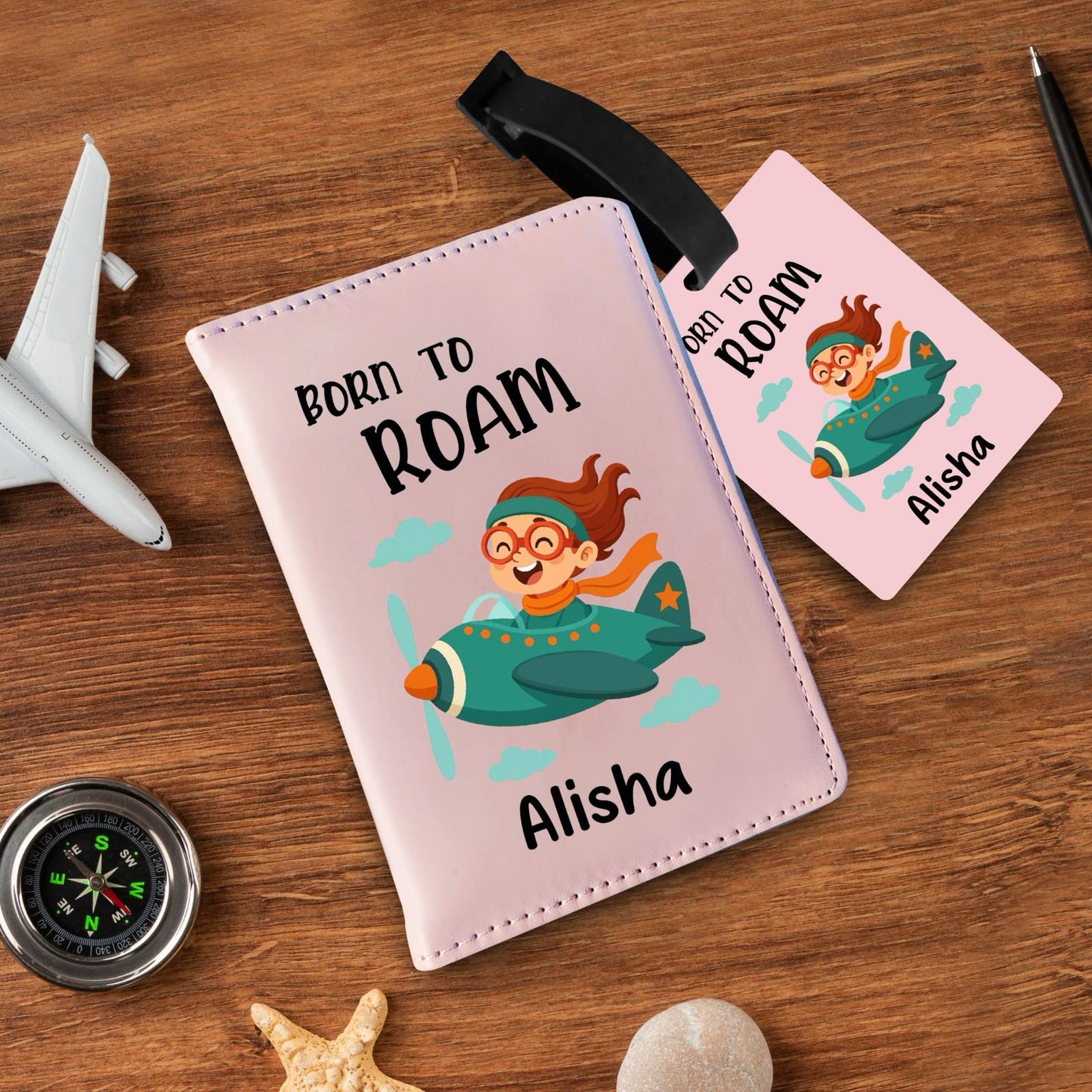Personalized Passport & Bag Tag Combo For Kids