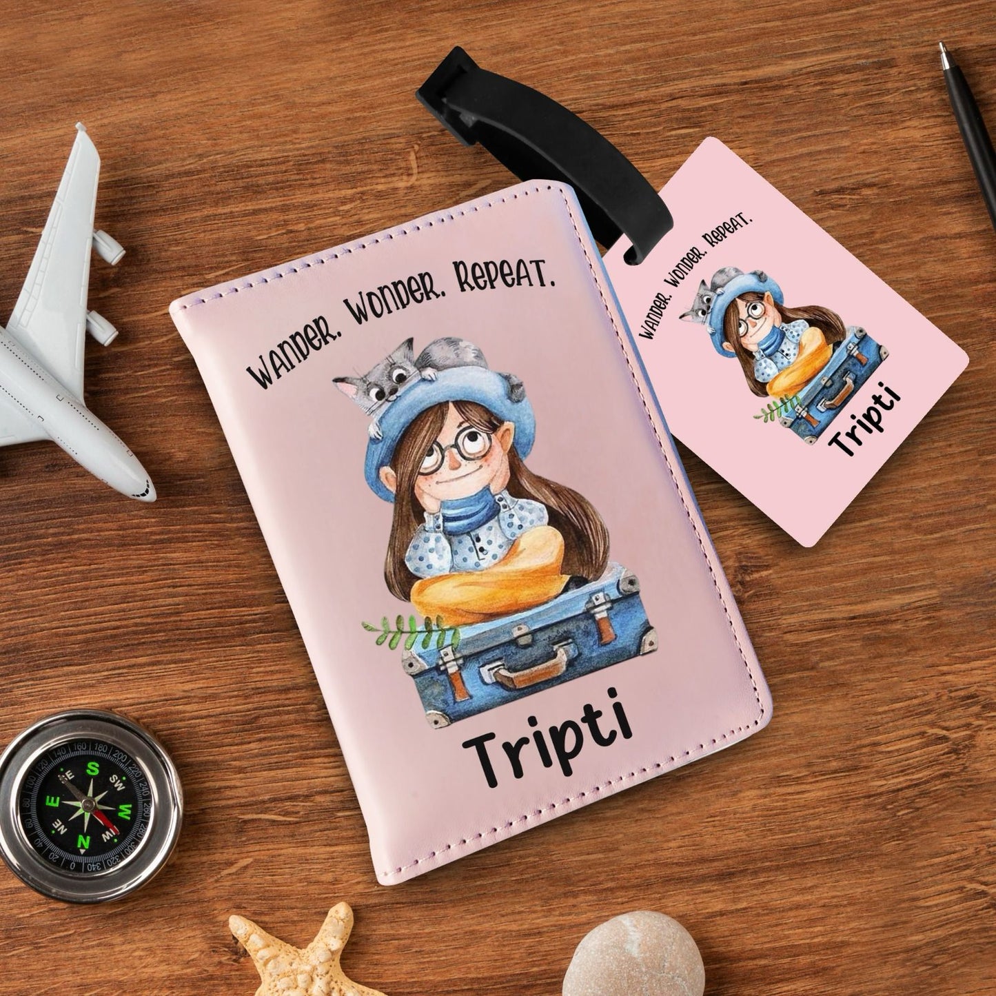 Personalized Passport & Bag Tag Combo For Kids