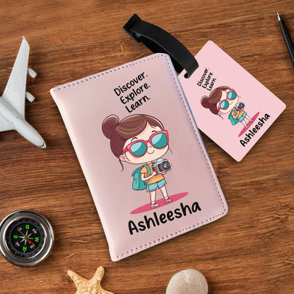 Personalized Passport & Bag Tag Combo For Kids