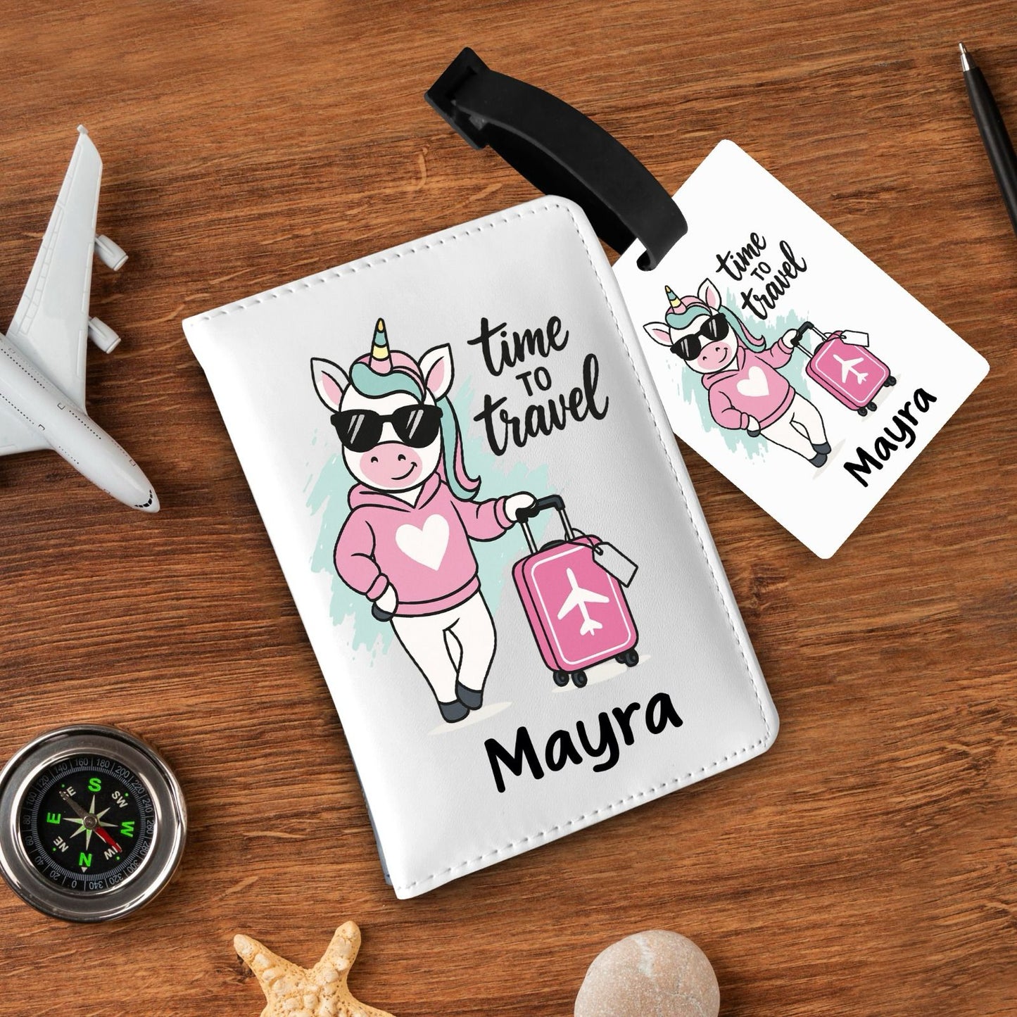 Personalized Passport & Bag Tag Combo For Kids