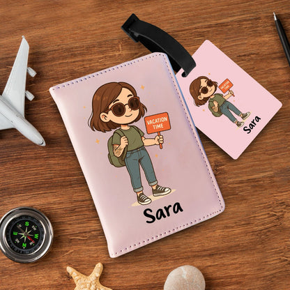 Personalized Passport & Bag Tag Combo For Kids