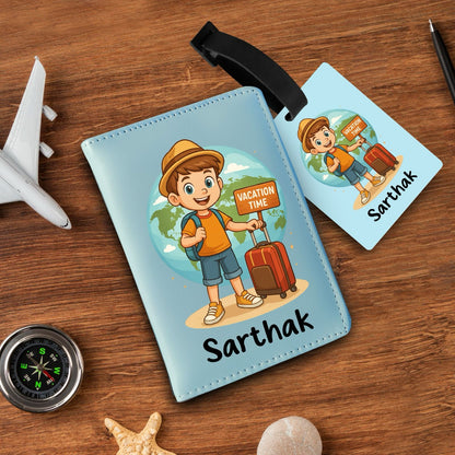 Personalized Passport & Bag Tag Combo For Kids