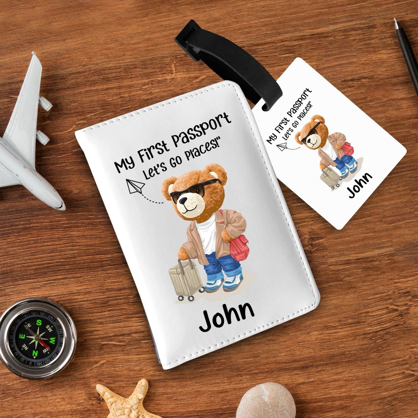 Personalized Passport & Bag Tag Combo For Kids