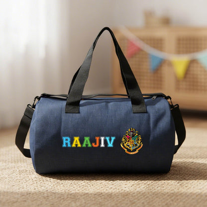 Personalized Denim Duffel Bag