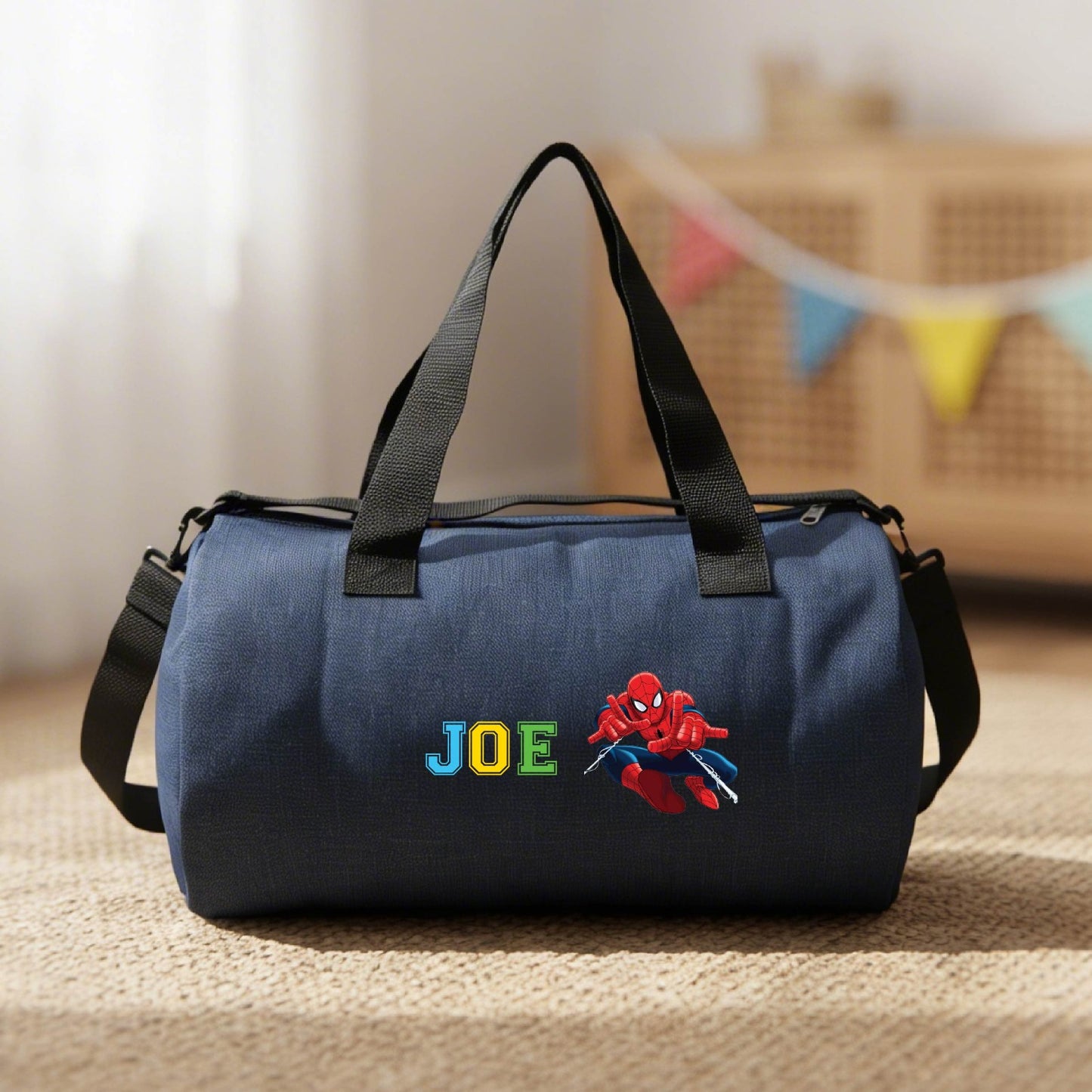 Personalized Denim Duffel Bag