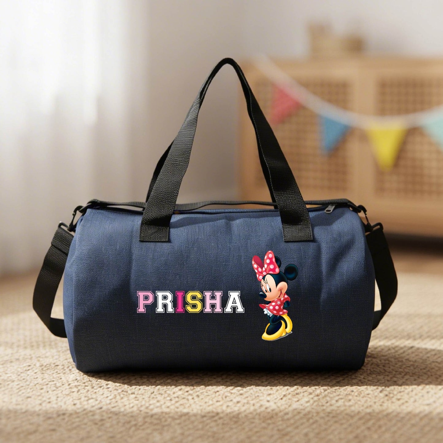 Personalized Denim Duffel Bag