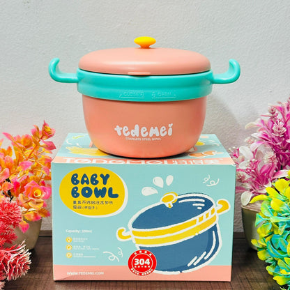 Tedeme 500ml Insulated Stainless Steel Baby & Maggi Bowl