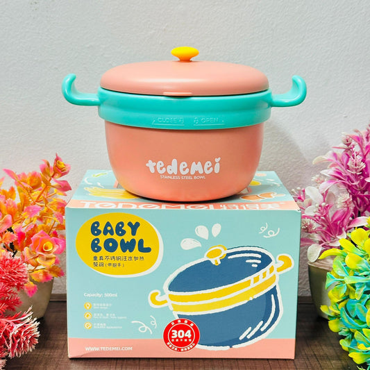 Tedeme 500ml Insulated Stainless Steel Baby & Maggi Bowl