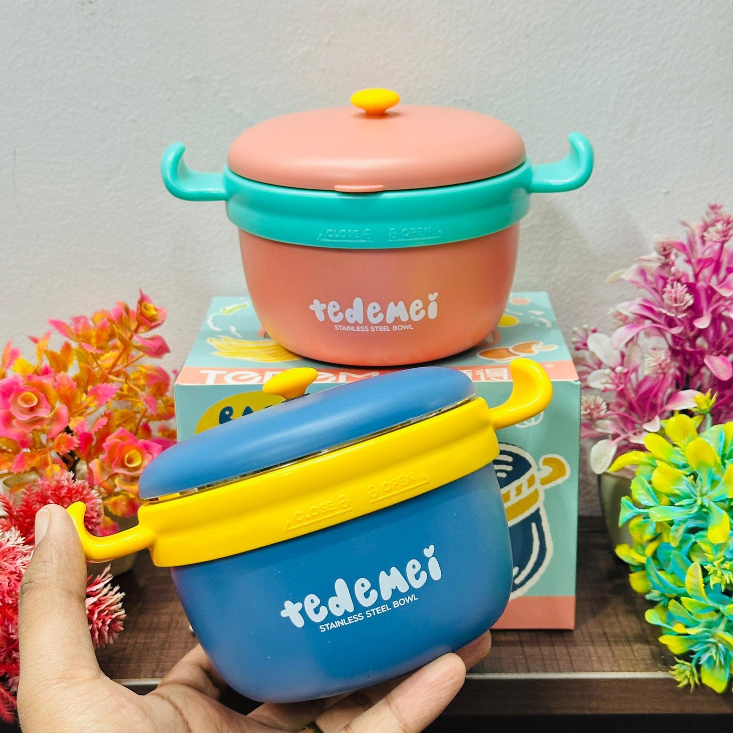 Tedeme 500ml Insulated Stainless Steel Baby & Maggi Bowl