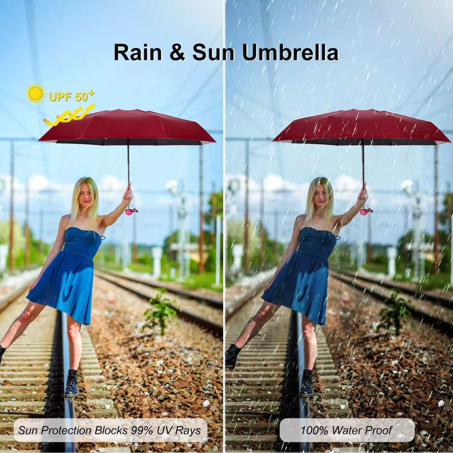 Personalized Black Capsule Umbrella