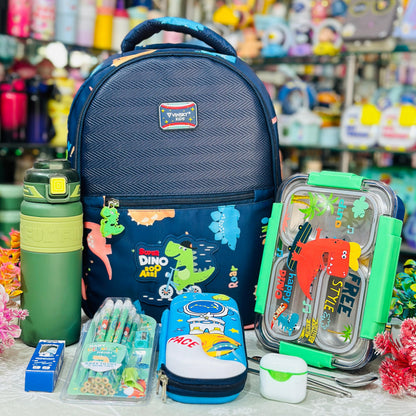 School Bag Hamper Set | 16 Inch Backpack with Bottle, Lunch Box & Stationery Kit