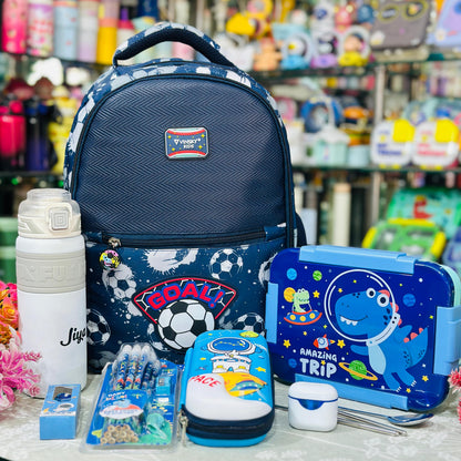 School Bag Hamper Set | 16 Inch Backpack with Bottle, Lunch Box & Stationery Kit