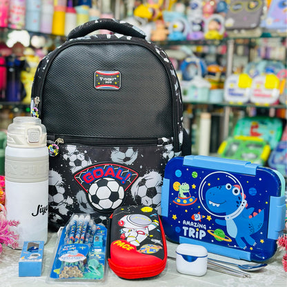 School Bag Hamper Set | 16 Inch Backpack with Bottle, Lunch Box & Stationery Kit