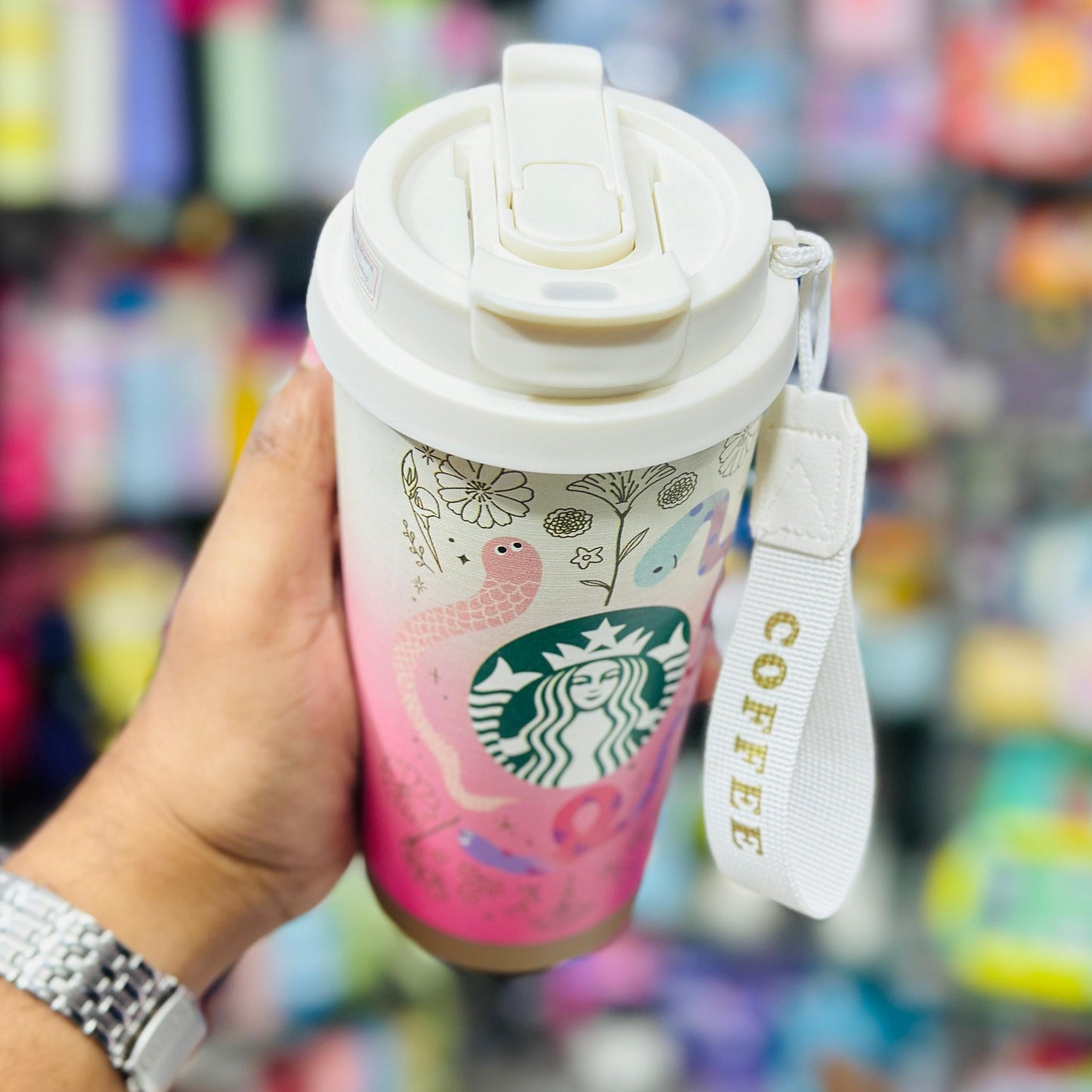 Premium 400ml 3D Pattern Starbucks Insulated Coffee Mug