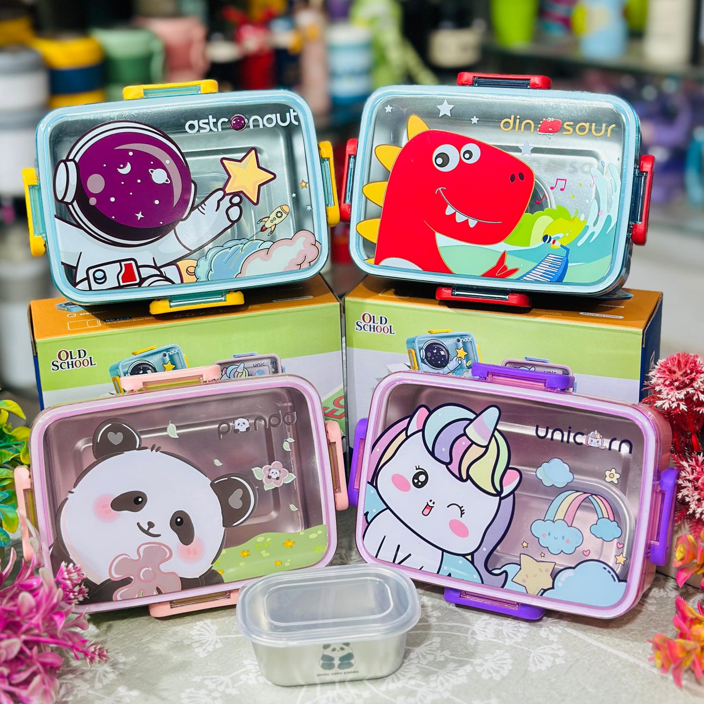 600ml Compact Stainless Steel Leak-Proof Lunch Box