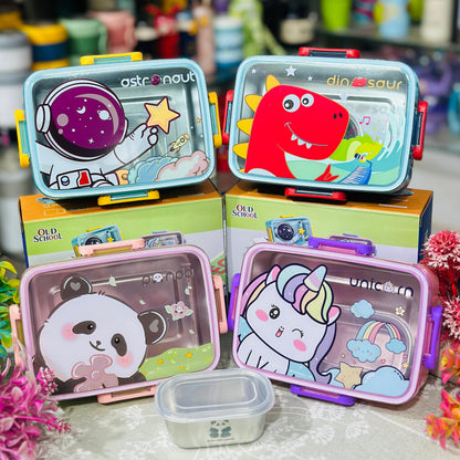 600ml Compact Stainless Steel Leak-Proof Lunch Box