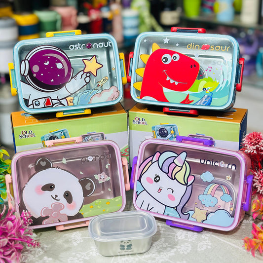 600ml Compact Stainless Steel Leak-Proof Lunch Box