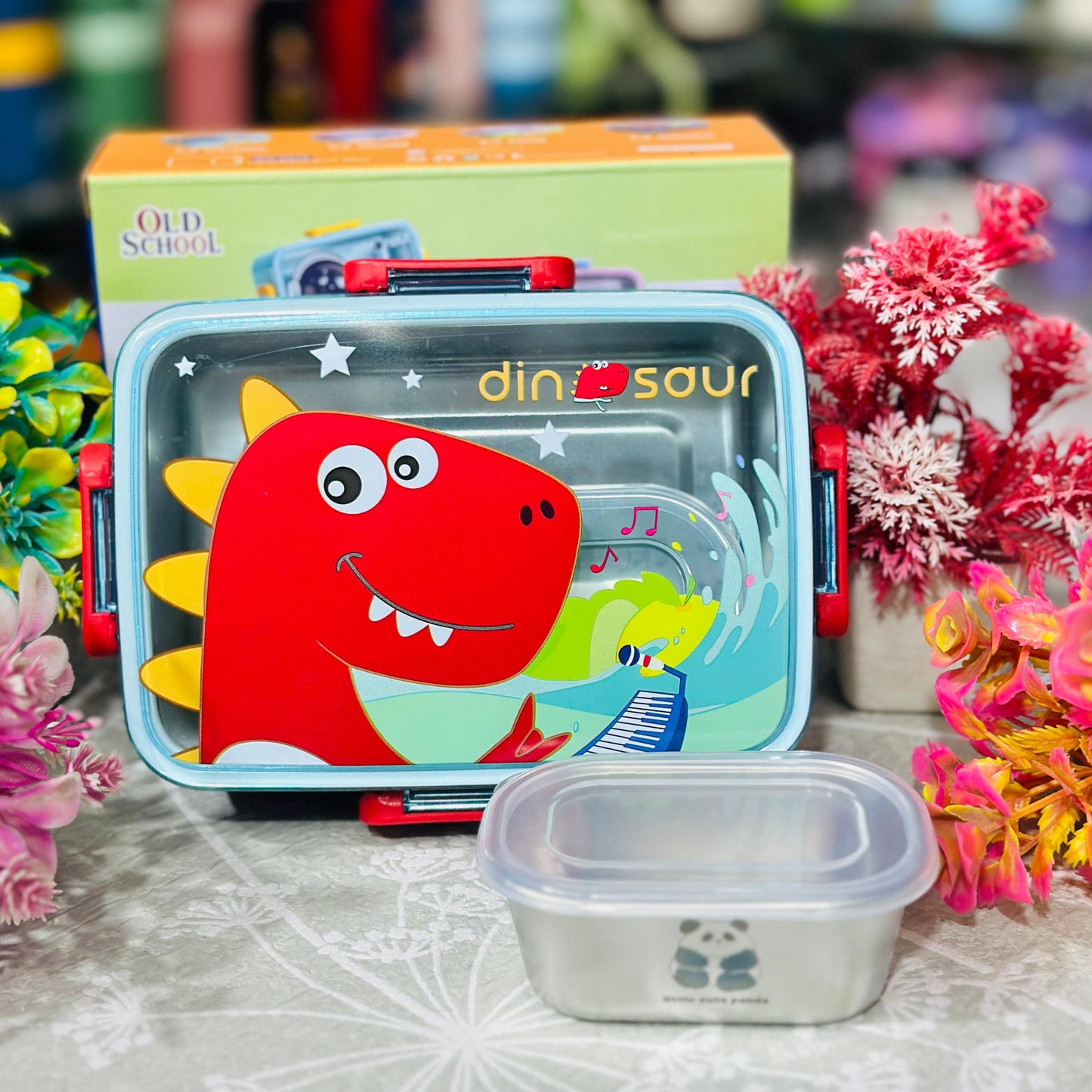 600ml Compact Stainless Steel Leak-Proof Lunch Box