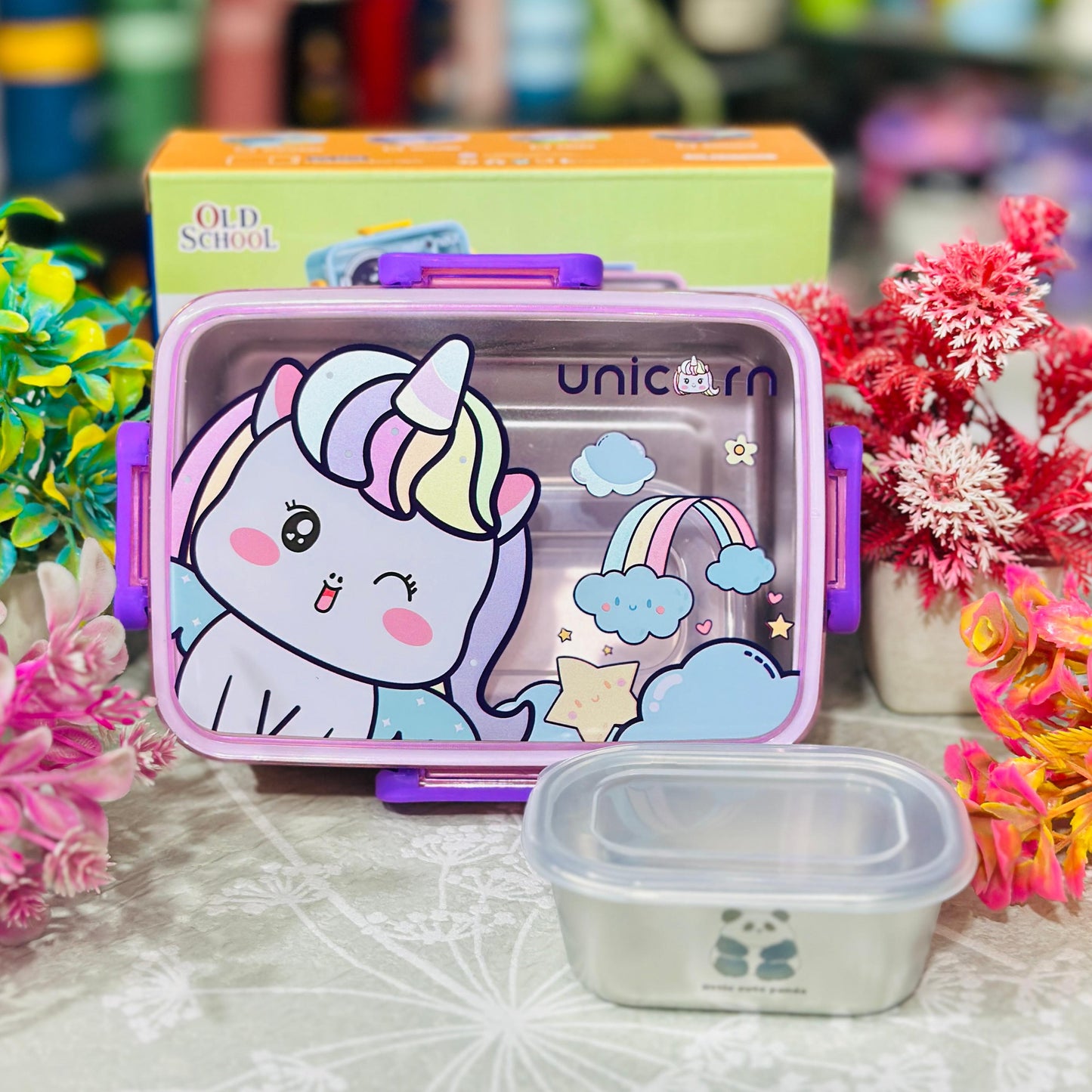 600ml Compact Stainless Steel Leak-Proof Lunch Box