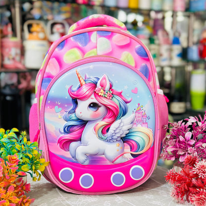14 Inch Hardshell Backpack | Waterproof School Bag with 3 Zippers