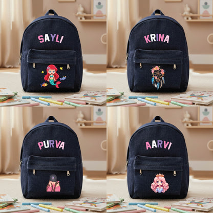 Personalized Kids Denim Backpack