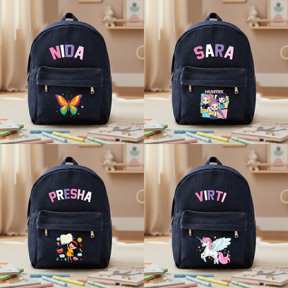 Personalized Kids Denim Backpack