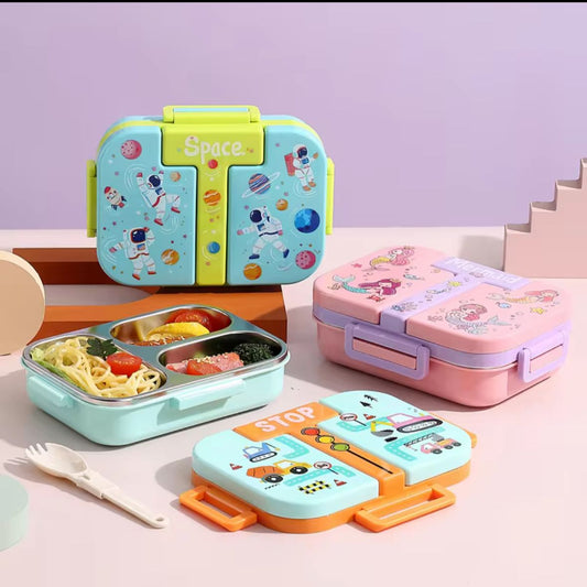 3-Grid Compact Insulated Stainless Steel Lunch Box