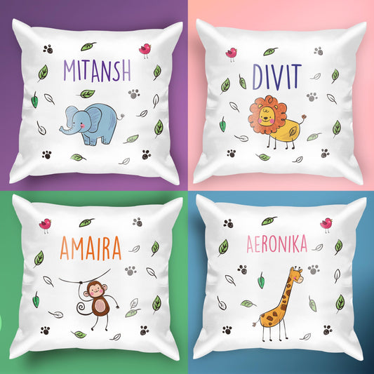 Personalized Kids Satin Photo Cushion with Filler