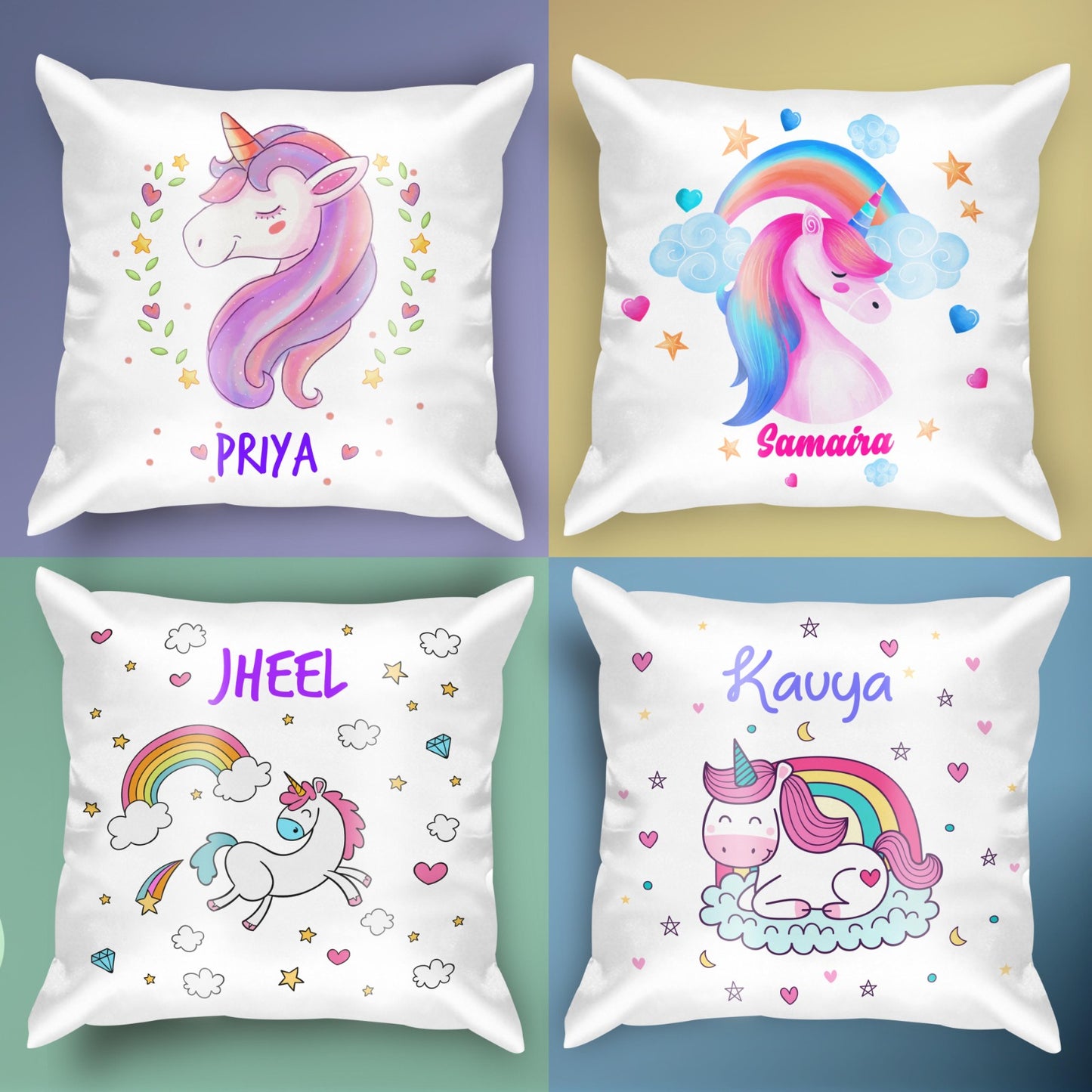 Personalized Kids Satin Photo Cushion with Filler