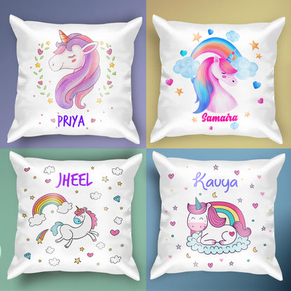Personalized Kids Satin Photo Cushion with Filler