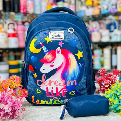 16 Inch Premium Backpack | 3 Zipper Waterproof School Bag with Coin Pouch