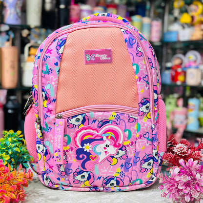 Unicorn Theme Backpack Hamper | 16 Inch School Bag with Bottle, Lunch Box & Stationery
