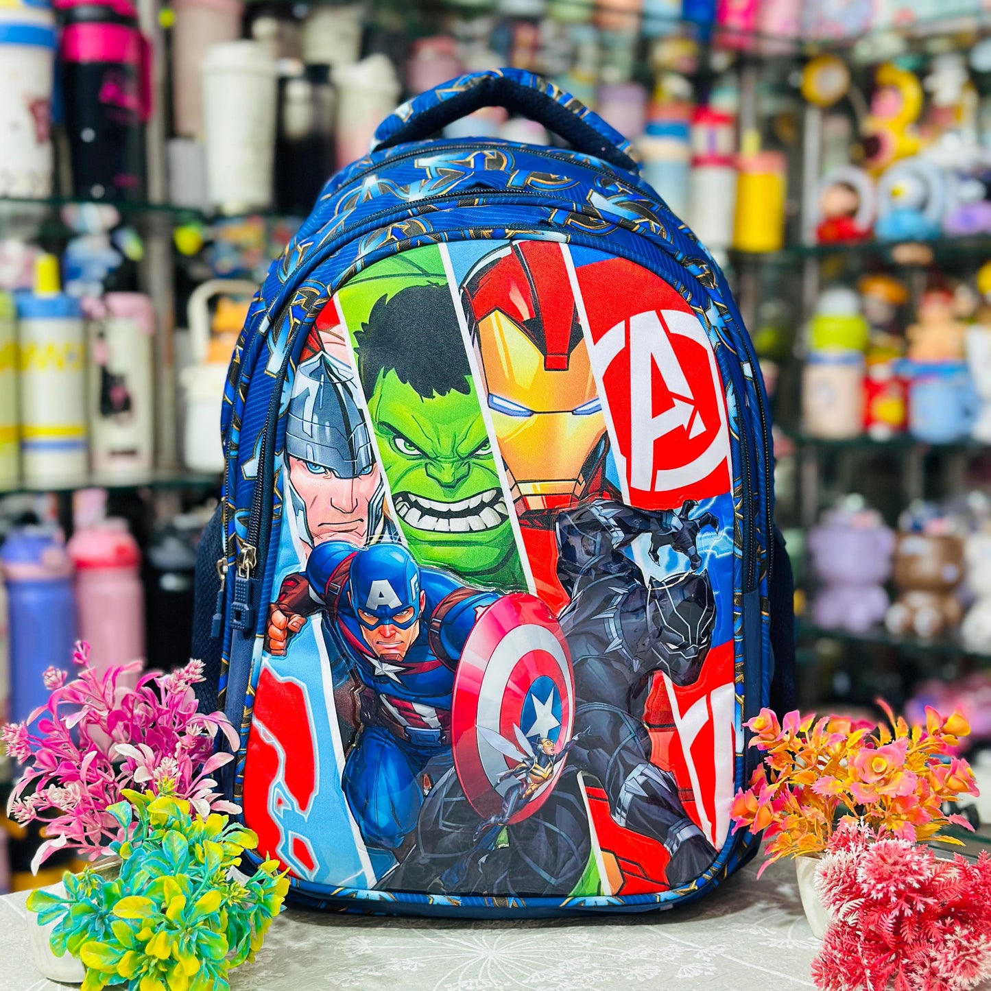 18 Inch Avengers Jumbo Backpack | 4 Zipper Waterproof School Bag