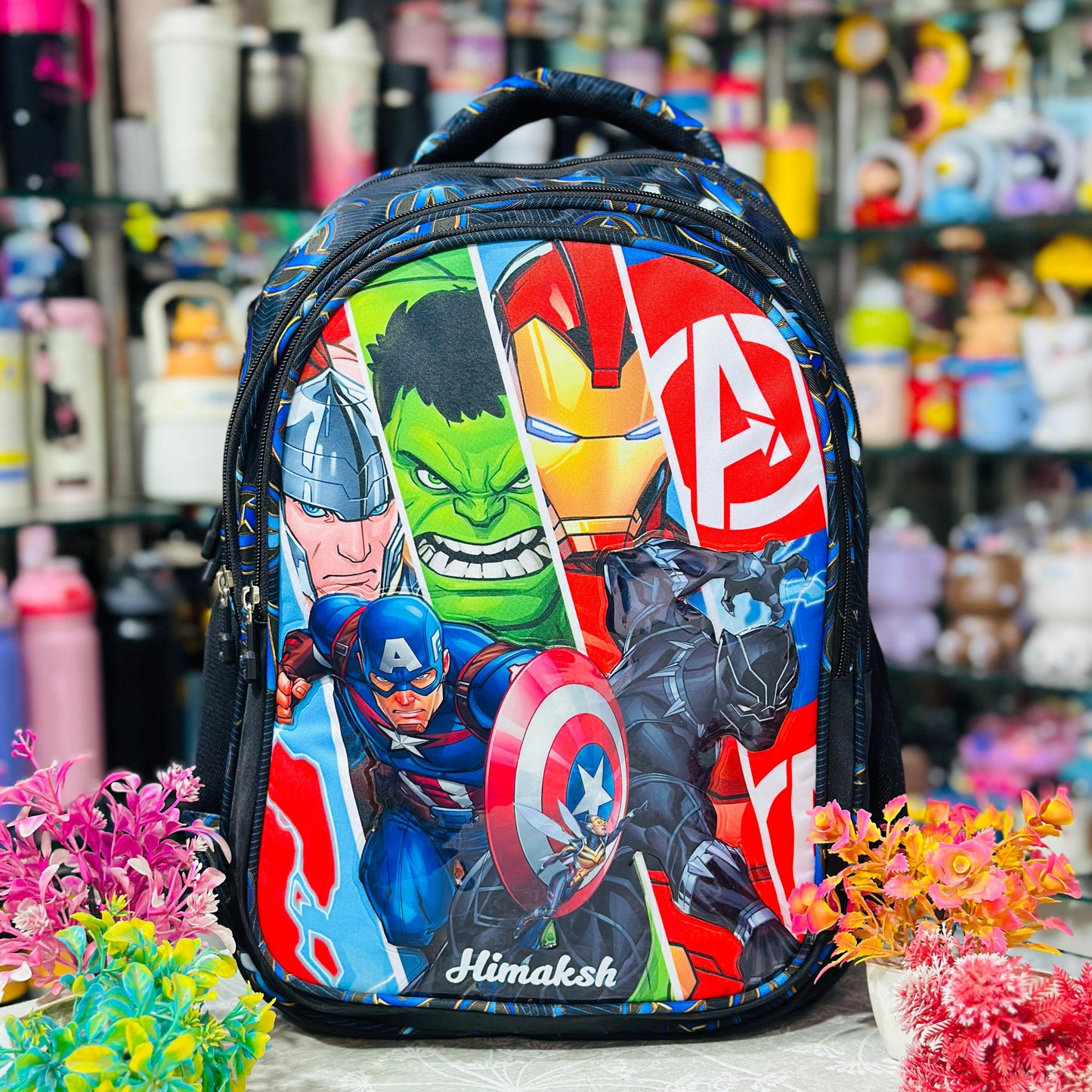 18 Inch Avengers Jumbo Backpack | 4 Zipper Waterproof School Bag