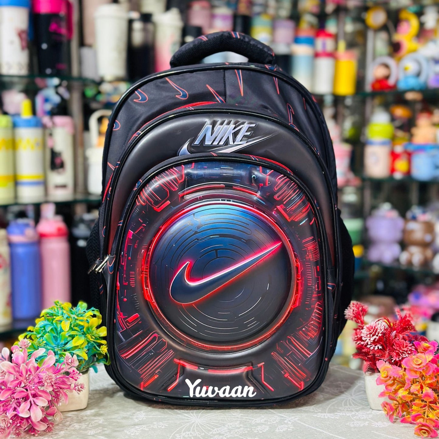 18 Inch Jumbo Backpack | 4 Zipper Waterproof Bag with Hardshell Front