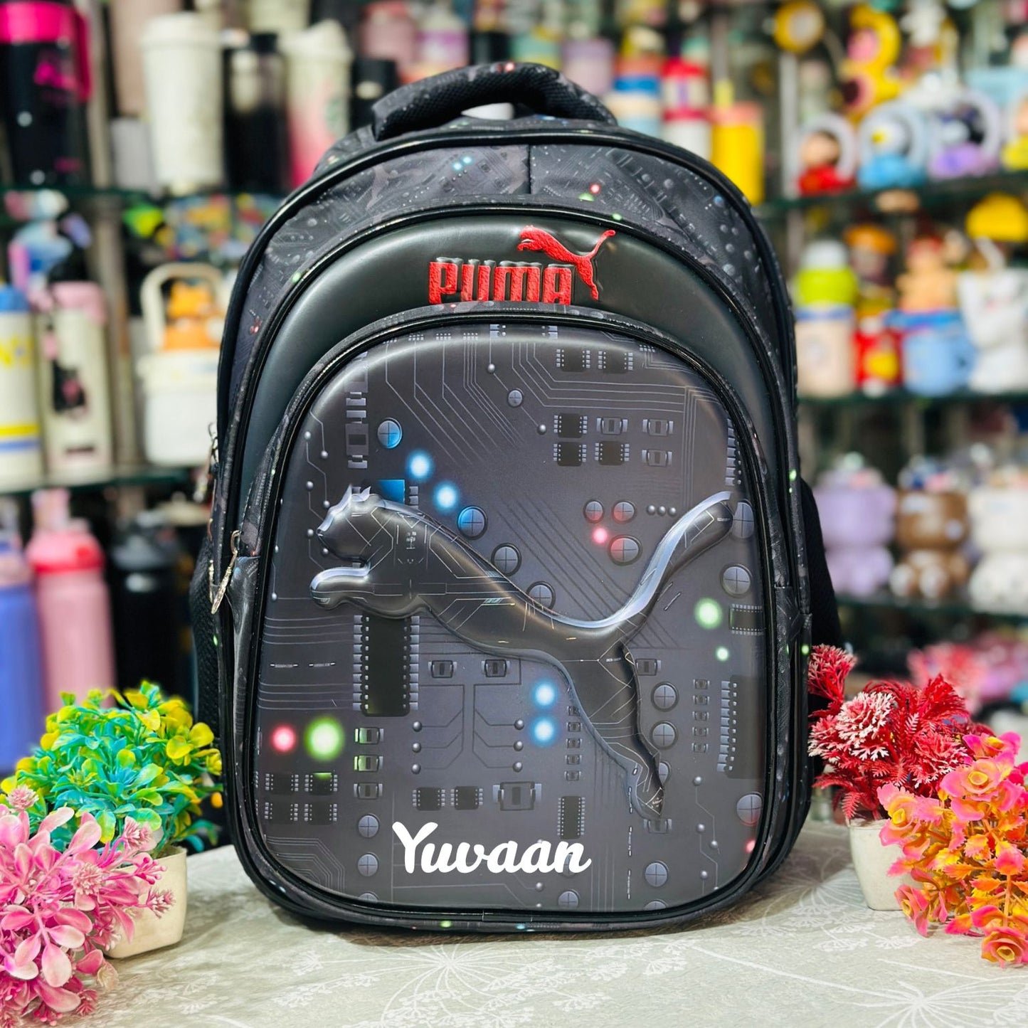 18 Inch Jumbo Backpack | 4 Zipper Waterproof Bag with Hardshell Front