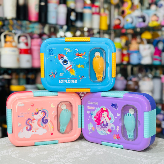 100% Leak-Proof 3-Grid Insulated Stainless Steel Lunch Box